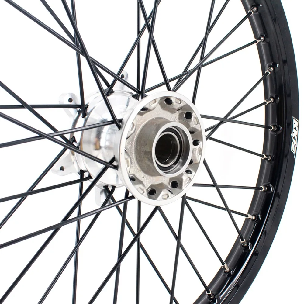 KKE 2" 19" MX литейные колеса комплект для KTM SX SXF XCW SX EXC XCF XC 125 250 350 450 505 03-19 серебро концентратор Черный луч