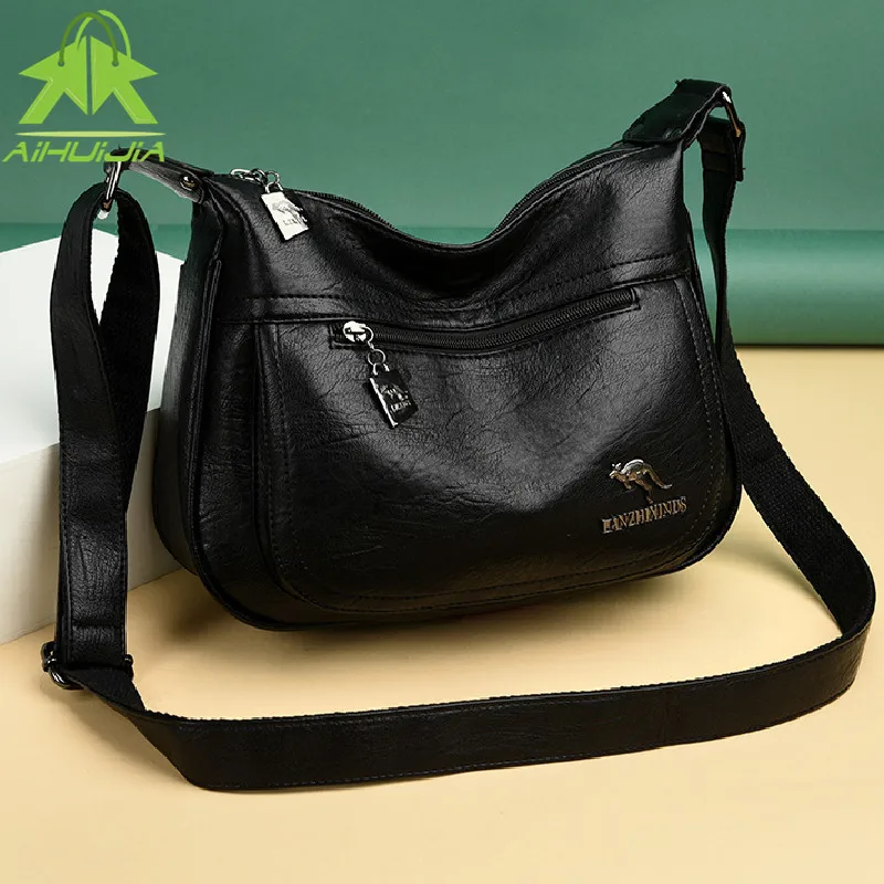 

Fashion Ladies Handbag Simplicity Solid Color Shoulder Bag New High Quality Pu Leather High Capacity Women Travel Messenger Bags