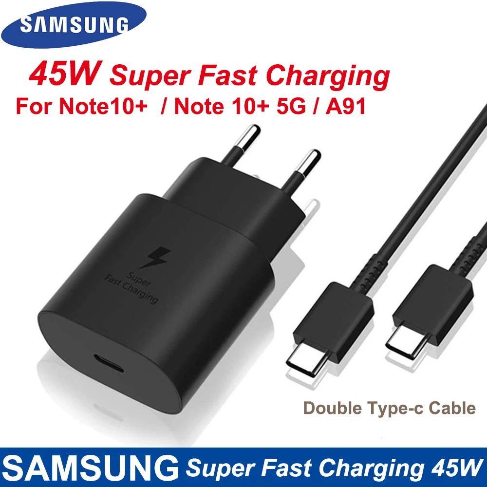 

Samsung charger 45W Super Fast Charge EP-TA845 For Samsung GALAXY S20 S10 Note 10 Plus S20 Note 20 Ultra 5G A91 A80 S20+ Note10+