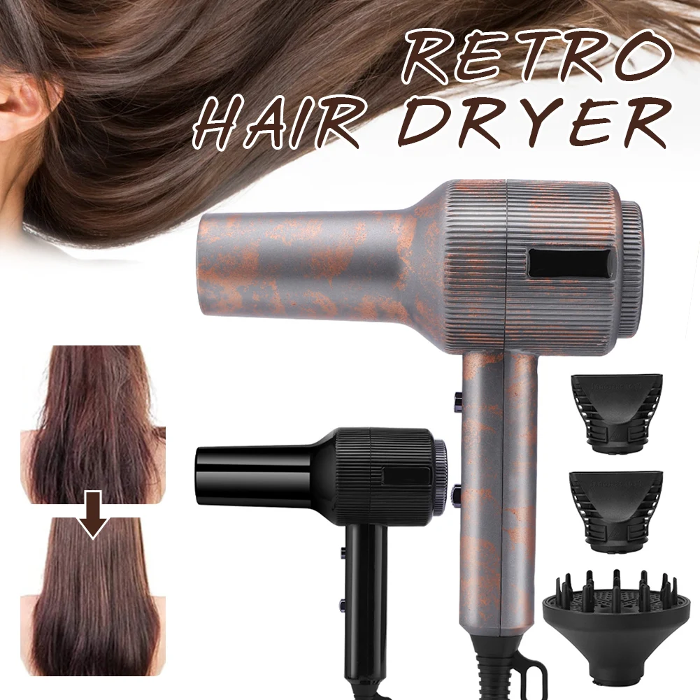 

2000W Professional Powerful Hair Dryer Fast Heating Hot And Cold Adjustment Ionic Air Blow Dryer with Air Collecting Nozzel