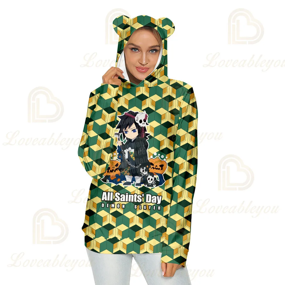 

2020 All Saints' Day Autumn Winter Hot Sale Demon Slayer Boys Girls Clothes Kimetsu No Yaiba Hoodies Sweatshirts Kids Cosplay
