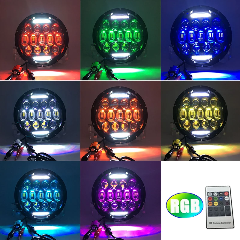 Кольцо-ореол YANGYULE Wrangler JK CJ 7 дюймов RGB дневные ходовые огни круглые светодиодные