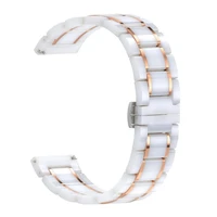 luxury ceramic strap for samsung watch 46mmactive 2 42mmhuawei watch gt2amazfit gtr bracelet strap for 22mm 20mm metal strap