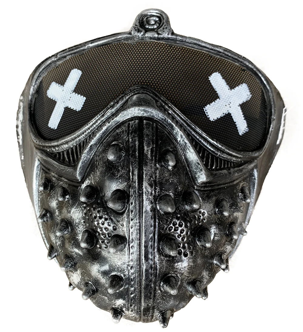 

Watch Dogs Mask Game Latex Helmet Half Face Cosplay Accessory Deluxe Halloween Costume Props Grey