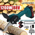 Электрическая цепная пила 88 в 800 Вт с литиевым аккумулятором, мини садовый инструмент с цепной пилой, заряжаемый инструмент для деревообработки