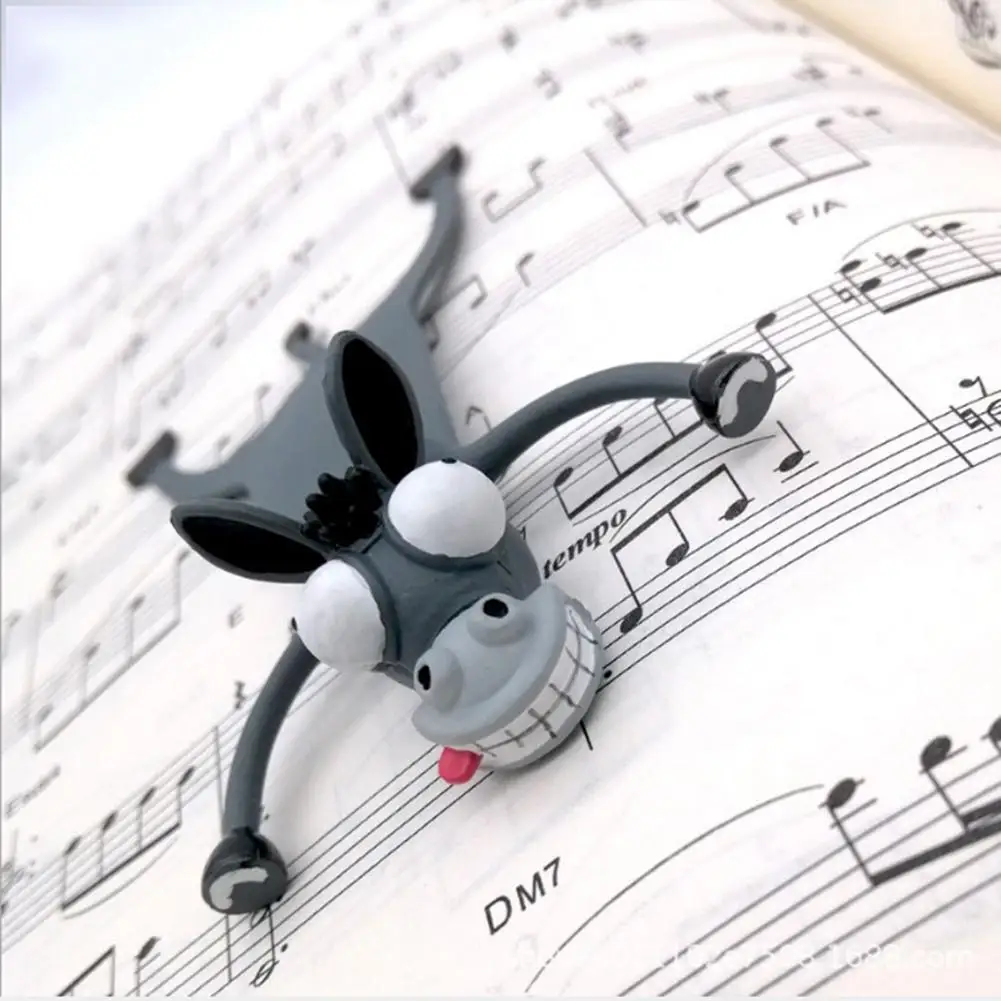 Kawaii 3D Закладка в виде животного сжатие кошка кролик мышь закладки Творческий