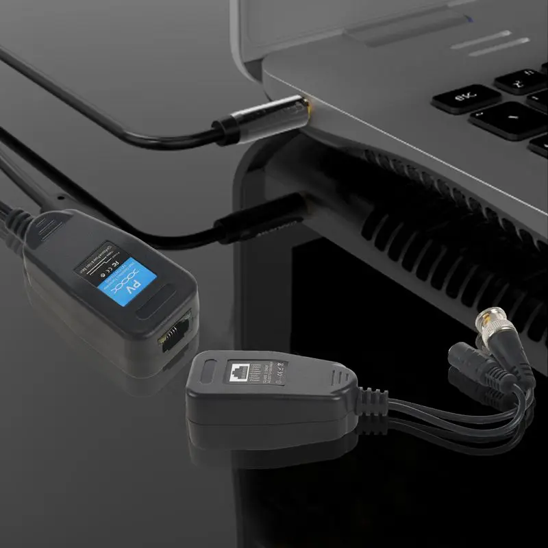 HD CVI/TVI/AHD пассивный Симметрирующий трансформатор с Мощность разъем и RJ45 CAT5