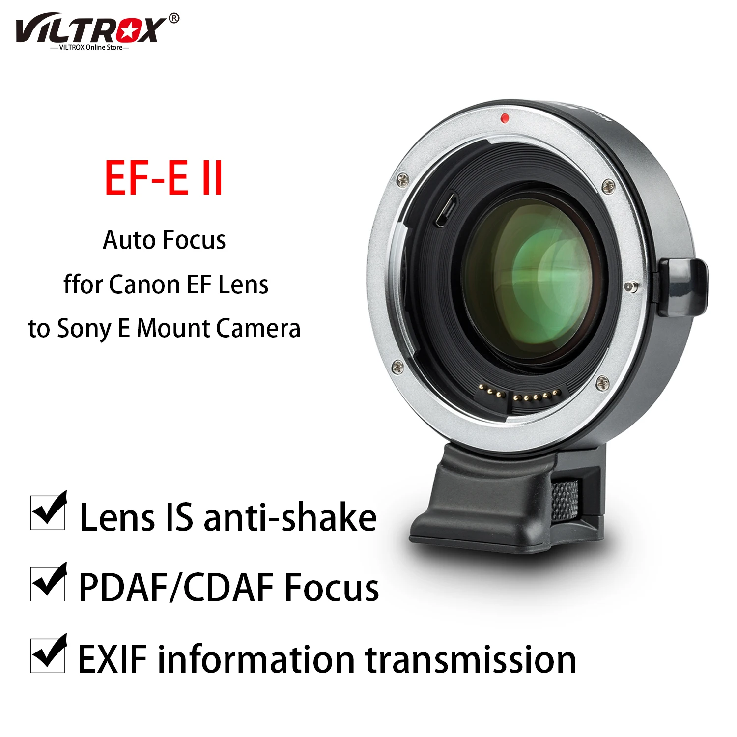 Viltrox EF-E II кольцо-адаптер с автофокусом для объектива редуктор Скорость усилитель