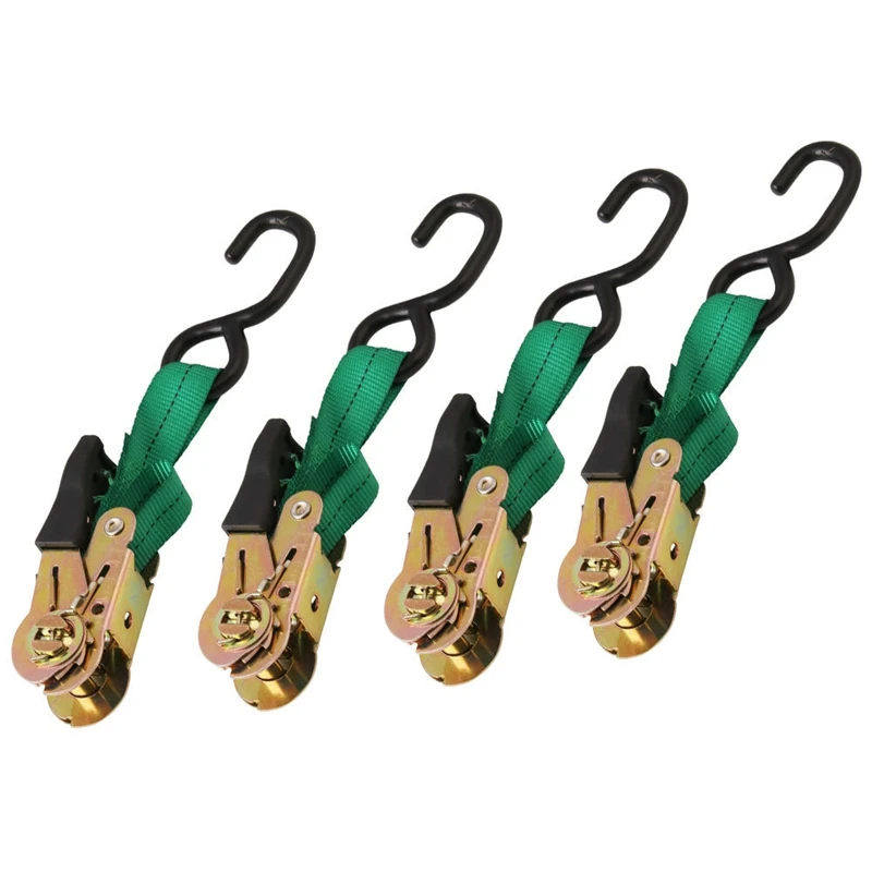 

Ratchet Straps Tie Down 2500Lbs Break Strength, Heavy Duty Straps to Safely Move Your Motorcycle and Cargo - Includes