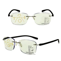 ultra light frameless anti blue light progressive multifocus reading glasses smart men women1 0 1 5 2 0 to 4 0