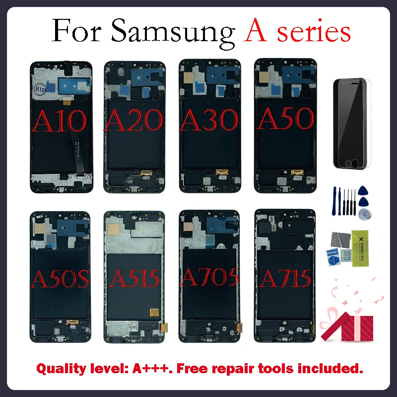 AMOLED For SAMSUNG GALAXY A10 A20 A30 A30 A50 A51 A70 A71 A920 LCD Display Touch Screen Digitizer Assembly LCD A20S A30S A50S