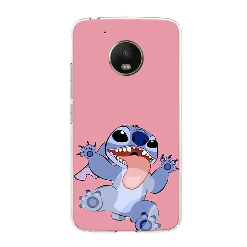 Мягкий термополиуретановый чехол для телефона Disneys Stitch Motorola MOTO G7 G6 G5S G5 E6 E5 E4 Plus power