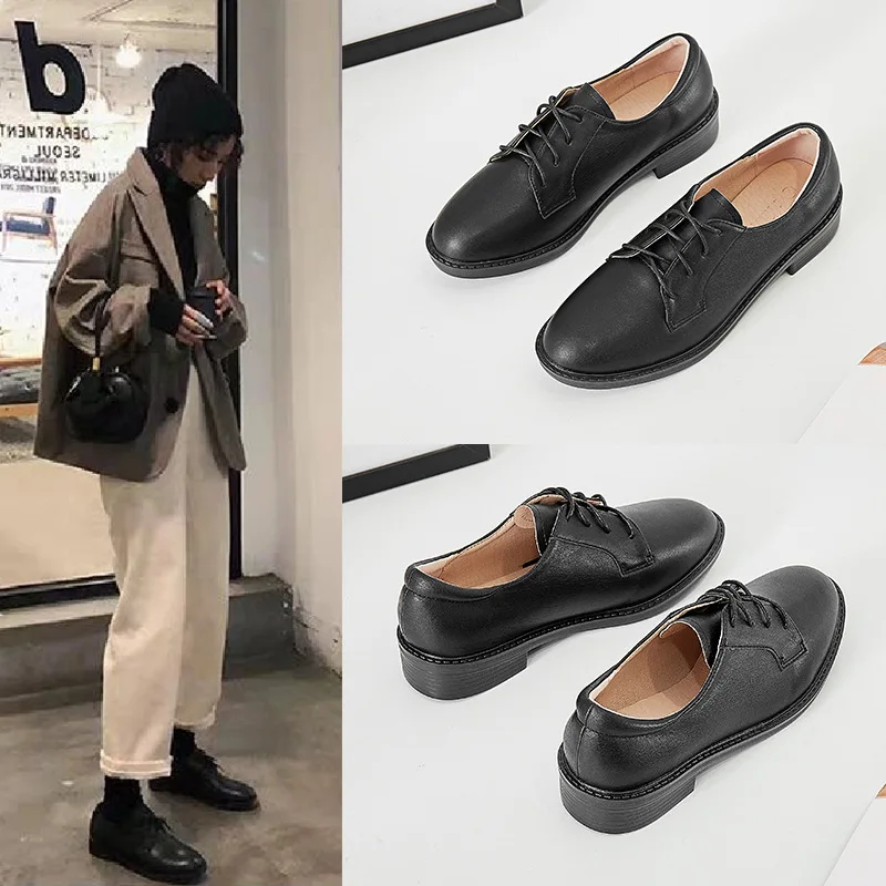 

Slip On Shoes For Women All-Match Modis British Style Female Footwear Black Flats Oxfords Casual Sneaker Slip-on Summer Cross