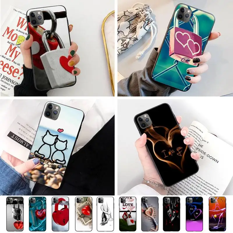 Мягкий чехол для телефона в форме сердца IphoneX XS 11 11Pro 5 5s SE 6 6s Plus 7 8