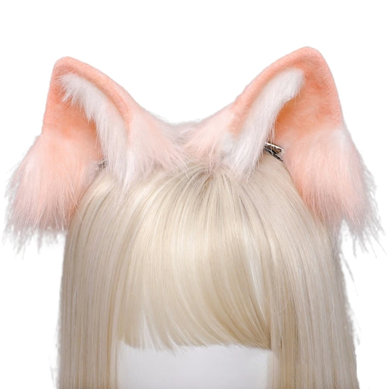 

Lovely Japanese Lolita Animal Headband Realistic Multicolor Faux Fur Kitten Ears Hair Clips Anime Cosplay Hair Accessory