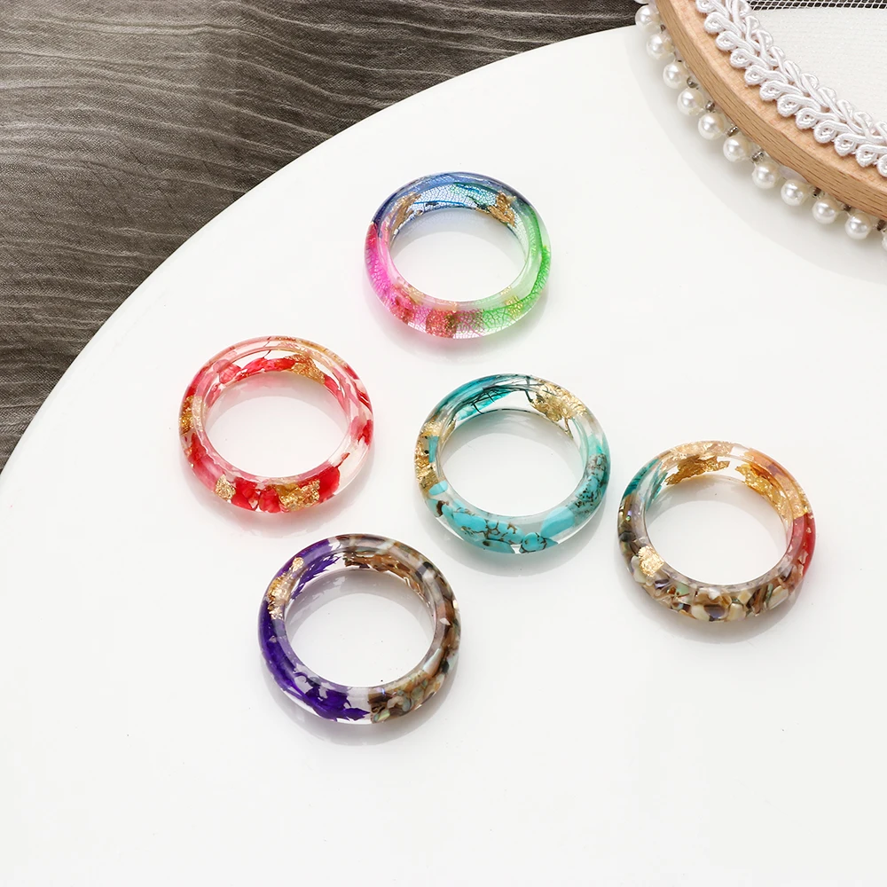 Кольцо из древесной смолы кольцо прозрачной эпоксидной модное свадебное