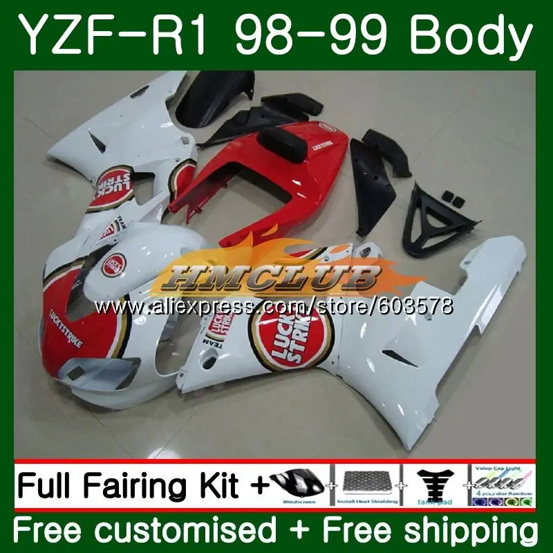 

Bodywork For YAMAHA YZF R 1 YZF 1000 YZF1000 YZF R1 1998 1999 58CL.3 Kit YZF-1000 YZF-R1 98 99 YZFR1 98 99 Fairing Lucky Strike