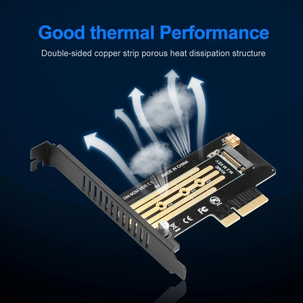 карта адаптера m 2 nvme ssd к pcie pci express 30x4 2230 2242 2260 2280 р