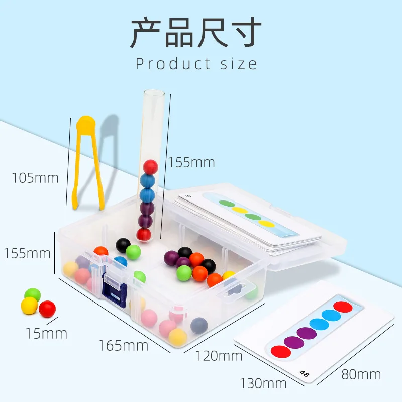 

Clip Beads Test Tube toy Children Logic Concentration Fine Motor Training Game Montessori Teaching Aids STEAM Educational Toy