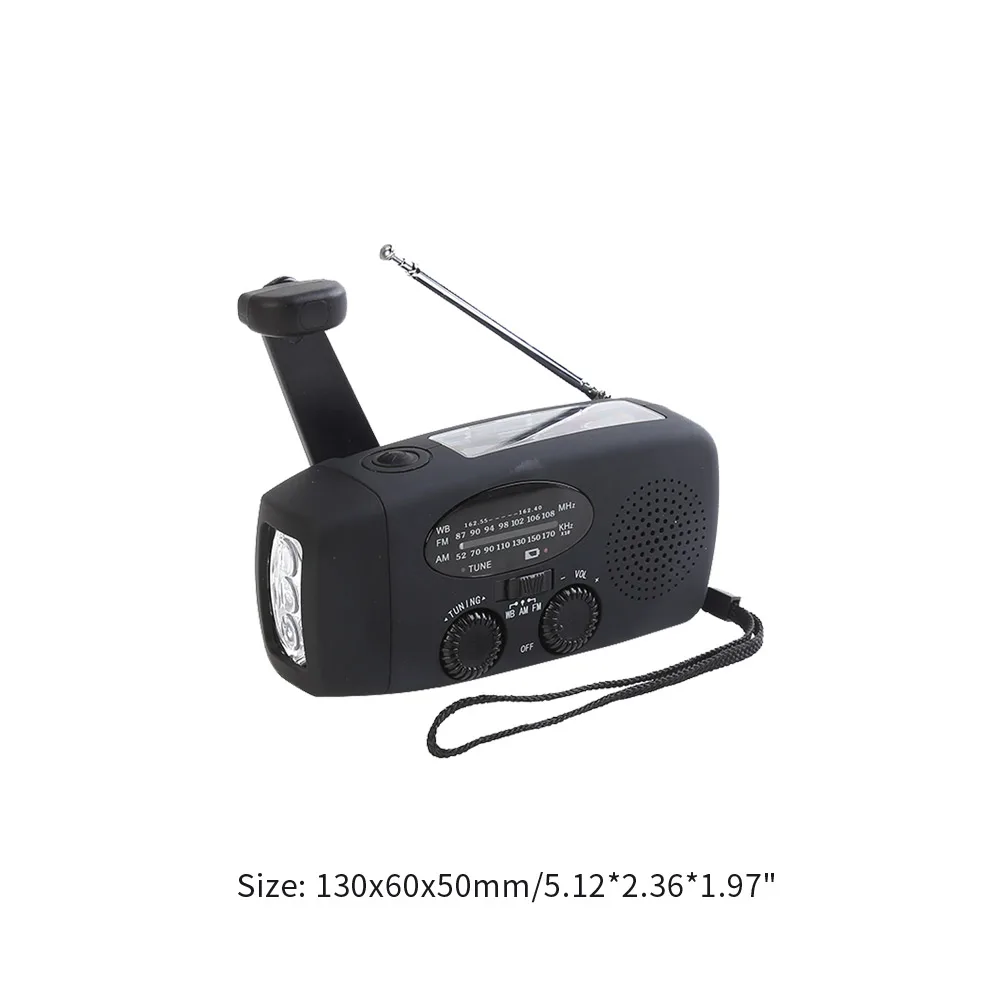Портативный AM/FM радио на солнечных батареях Зарядка светодиодный ручной