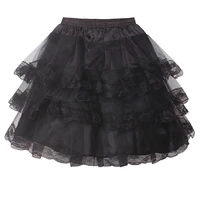 short sapphire petticoat lolita petticoat 3 layers lace edge black white crinoline wedding dress