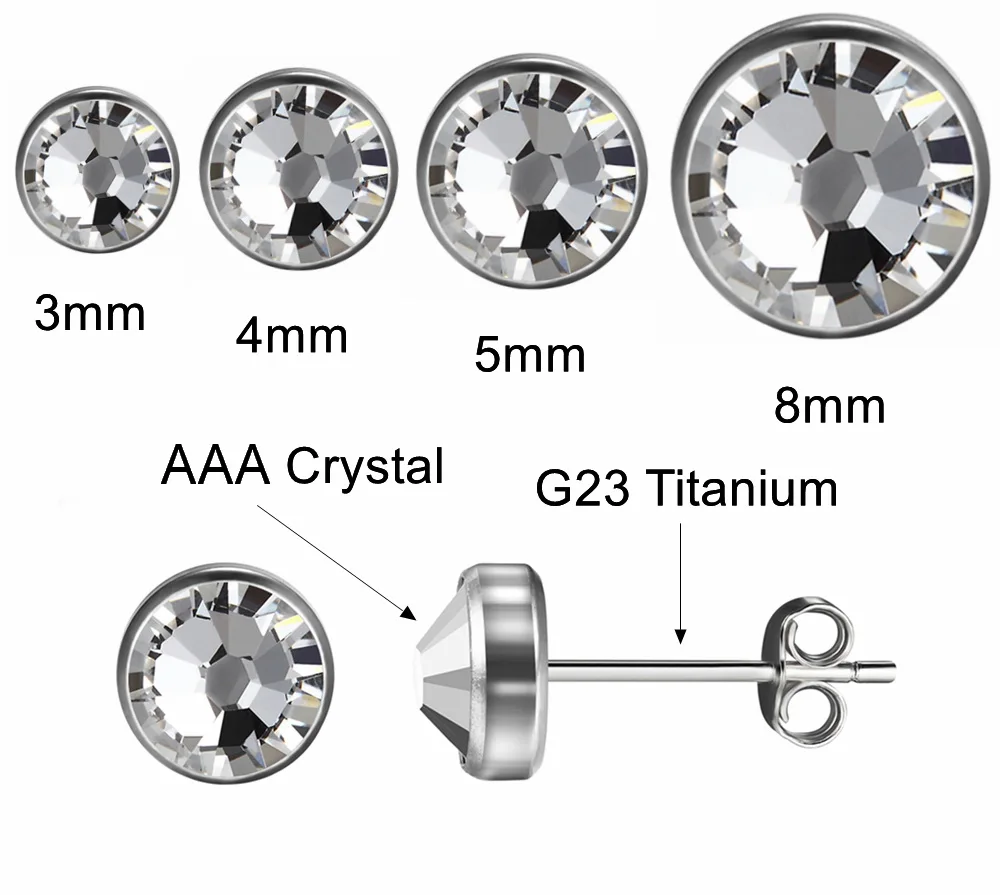 Редкий металл титановый гвоздик серьги для мужчин женщин и девушек 12 Цвет s