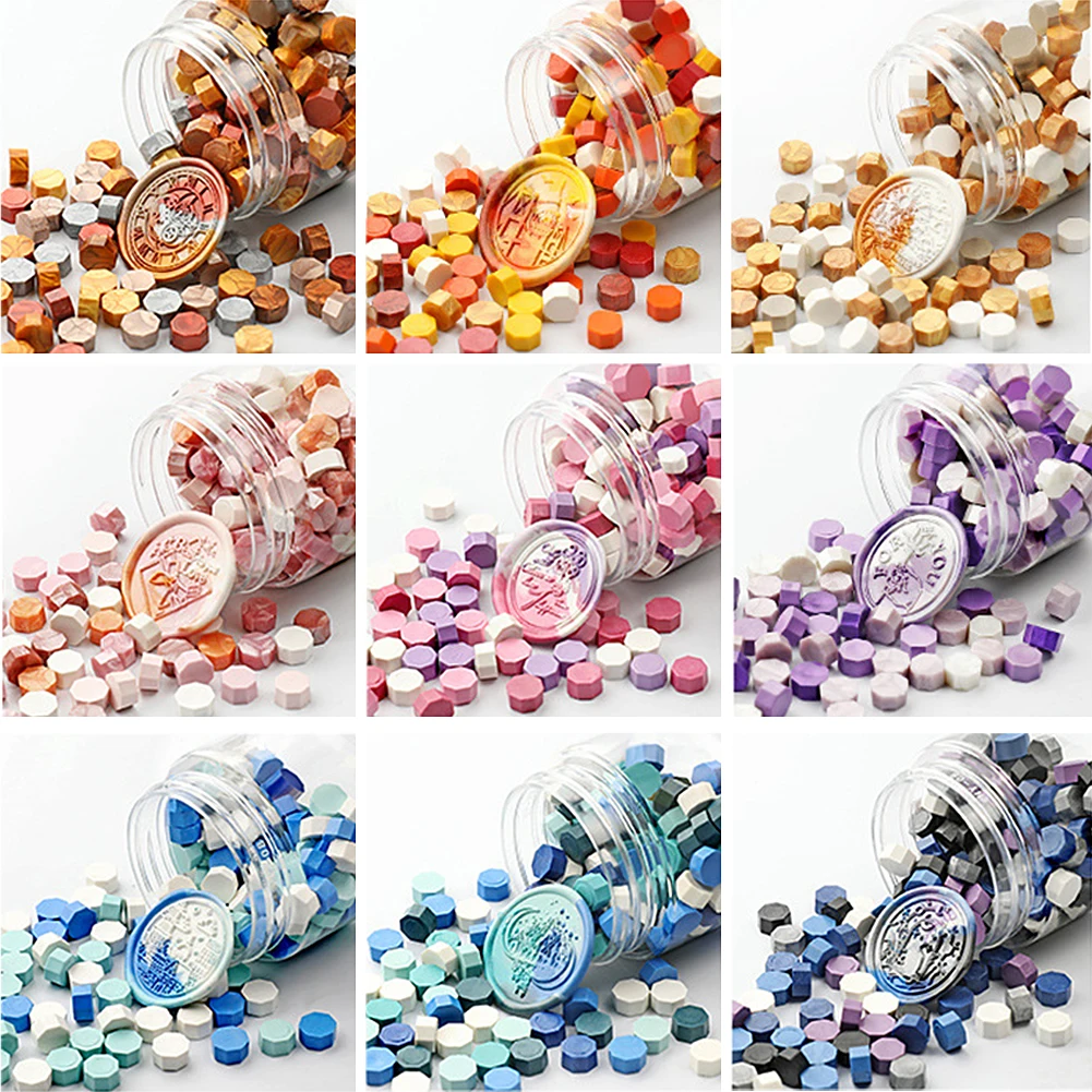 

100/60pcs Vintage Octagonal Sealing Wax Beads for DIY Crafts Envelope Wedding Postcard Wax Seal Stamp Tablet Pill Accessories