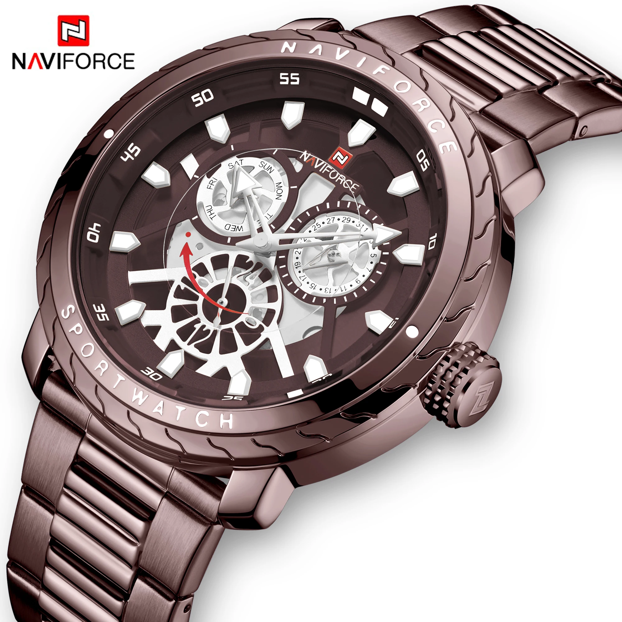 Топ класса люкс NAVIFORCE мужские часы креативные военные спортивные