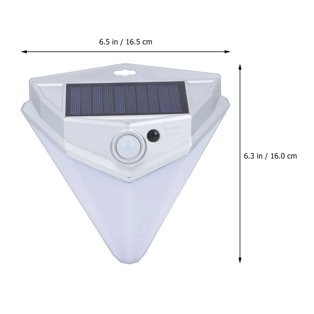 

1Pc Decorative Solar-powered Light Heat-resistant Yard Wall Light Silver