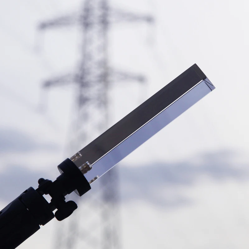 Треугольная призма из хрустального стекла для фотосъемки с подставкой радужное