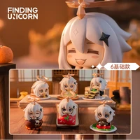 user x genshin impact paimon food series blind box animal doll kawaii toy anime figures cute desktop model girl birthday gifts