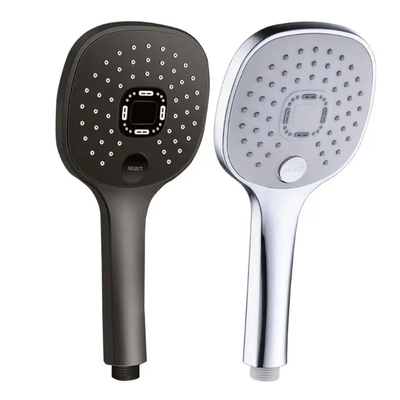 

High Pressure Shower Bathroom Filter Shower Head Handheld Shower Head with 3 Shower Modes Universal Port One-key Switch