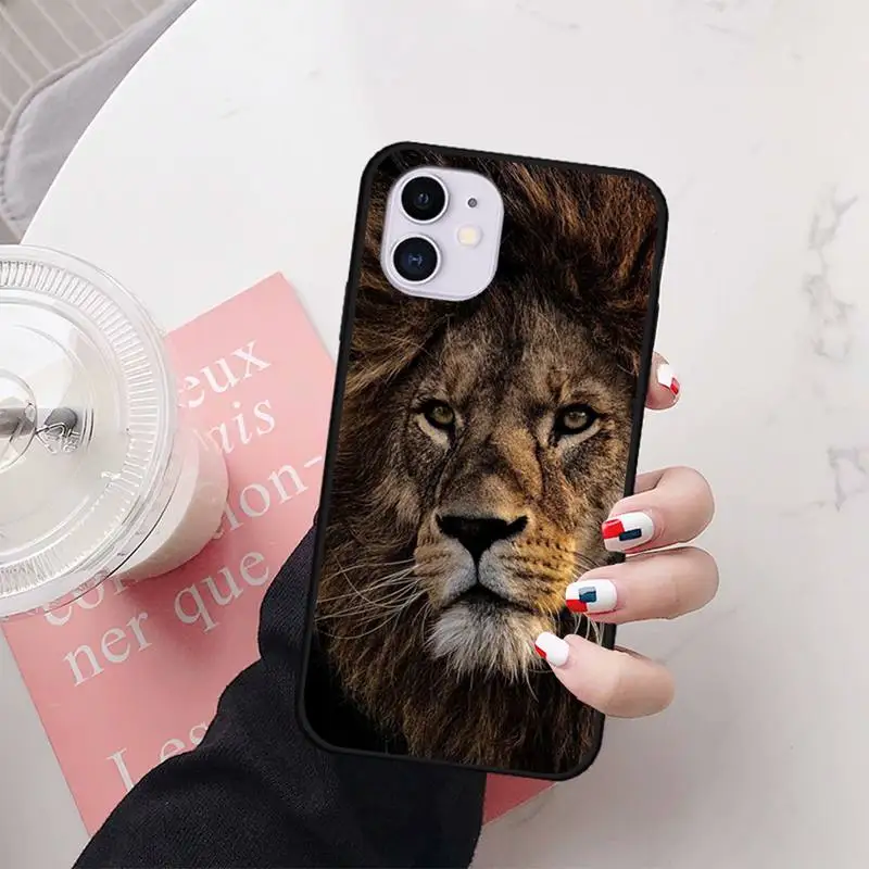 

Animals Cool Lion Phone Case For iphone7 8 plus 7 8 6 6s plus X XR XS MAX 11 12 Pro Max Cover