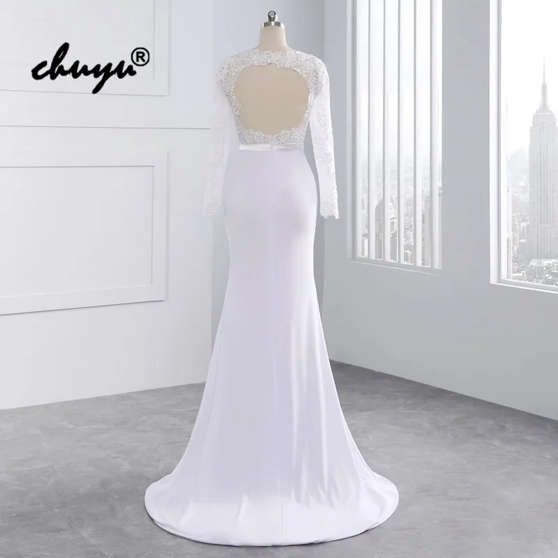 Реальное изображение мусульманских свадебных платьев эластичные атласные