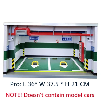 

Модель автомобиля 1:18 из сплава, имитация подземного гаража (для 2 моделей автомобилей), отображение места в парковке