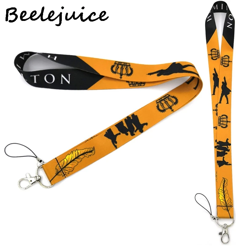 

Ремешок на шею в винтажном стиле с изображением Бродвея музыкального Гамильтона 90-х годов, держатель для карт, брелок для ключей, украшение ...