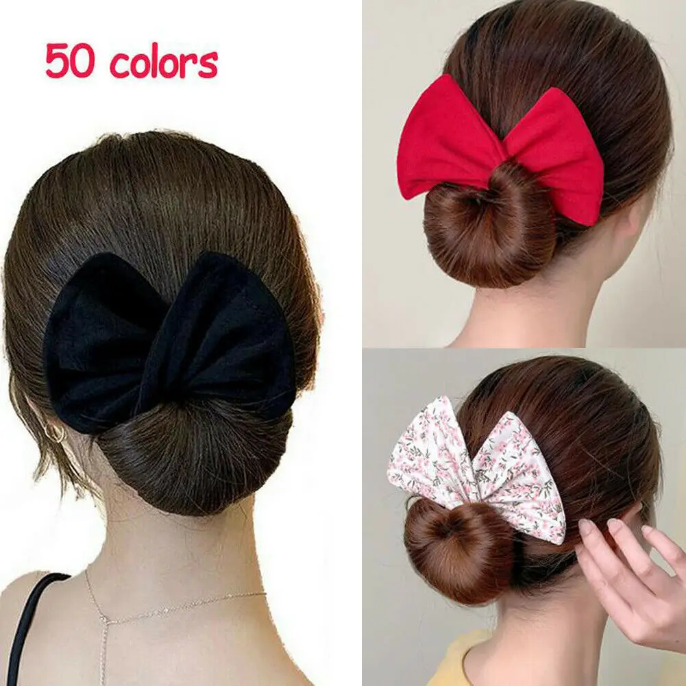 

Women Lazy Hair Curler Magic Convenient Clip Wire Bow Hairpin Hair Accessories A
