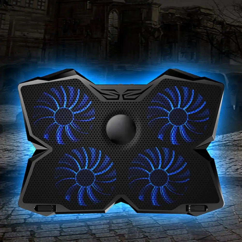 

Four Fans 2 USB Ports Laptop Cooler Cooling Pad Notebook Stand for 14-17Inch