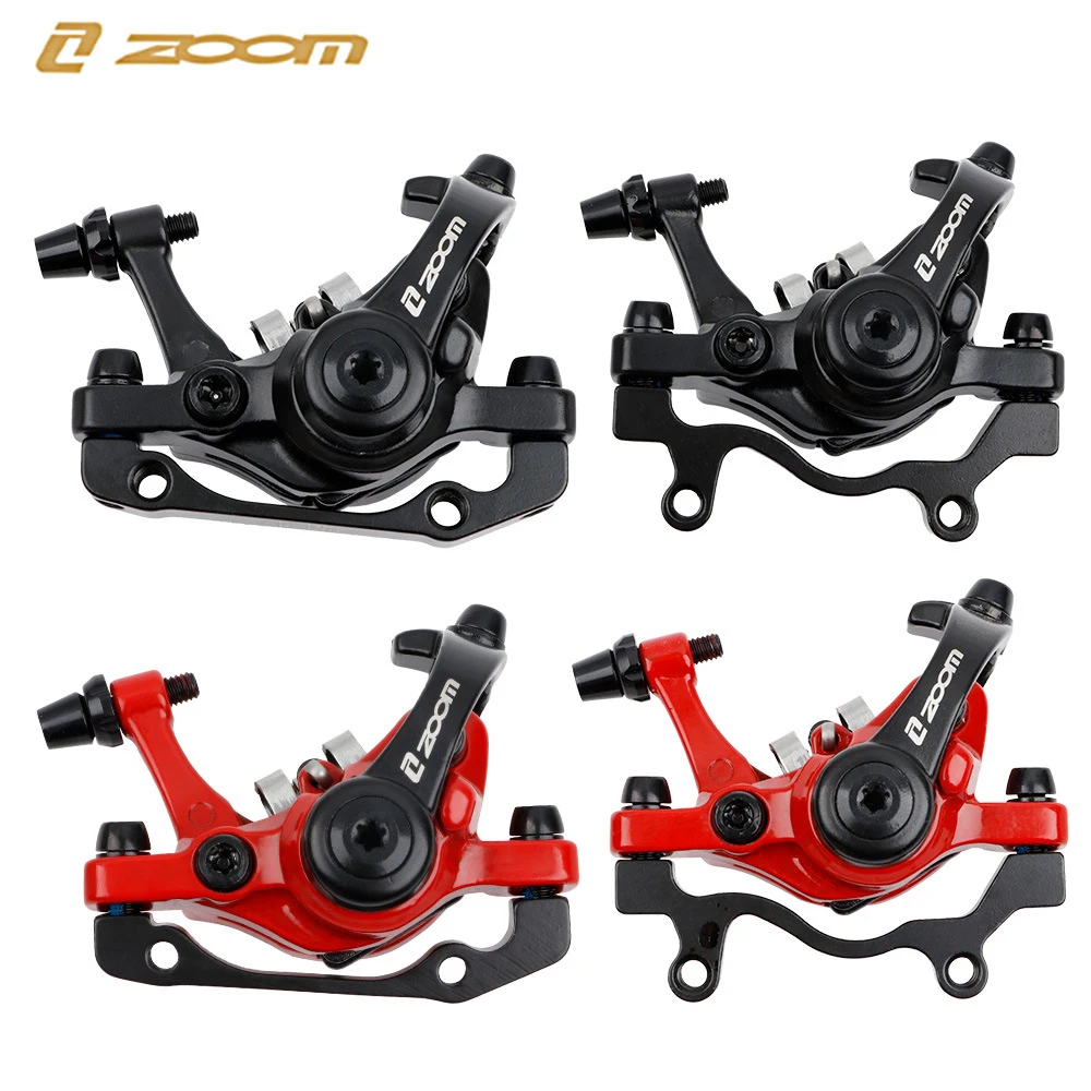 ZOOM Road Mountain Bicycle Bike Cable Front Rear Mechanical Disc Brake Caliper Adapter Dual Piston Actuation Aluminium Alloy