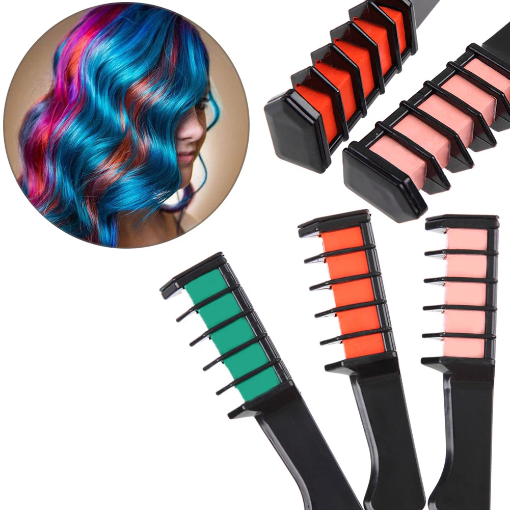 

10 Colors Hair Mascara New Design Crayons for Hair Color Chalk for The Hair Color Temporary Blue Hair Dye with Comb Hair Dye Kit
