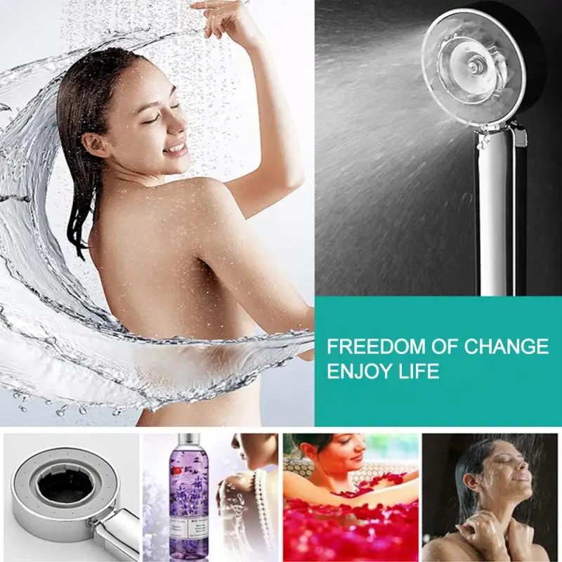 

3 in1 Double-sided Hand Shower Head Water Saving ABS Chrome Round Booster Bath Shower High Pressure Handheld Shower SPA Bathing