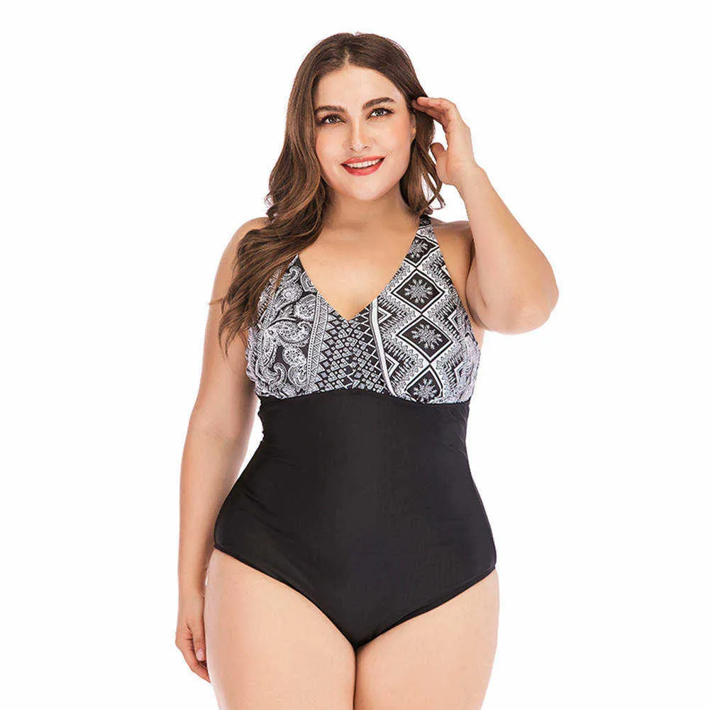 JOYMODE Монокини купальник Maillot Цельный боди большой размер 5XL пляжная одежда женский бразильский купальник винтажный комбинезон - Цвет: Color 4