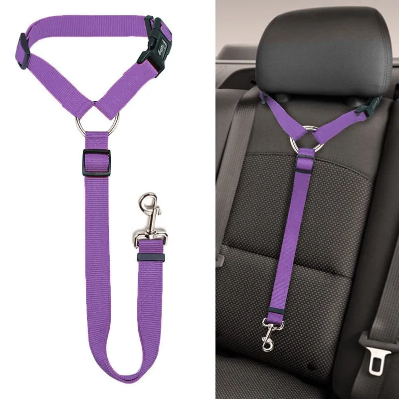 Universal Practical Dog Cat Pet Safety Belt Adjustable Car Seat Harness Leash Travel Clip Strap Lead Auto | Автомобили и