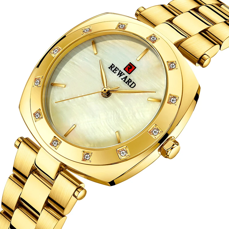 Reward Simple High-end Shell Dial Watches Women Quartz Waterproof Stainless Steel Strap Women's Wristwatch enlarge