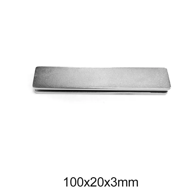 Супермощный неодимовый магнит постоянный магнитный блок 1 ~ 10 шт. 100x20x3 мм мощный