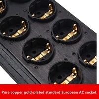 eu 8 position socket audio power purifier filter power outlet 15a european power socket for dac tube audio amplifier
