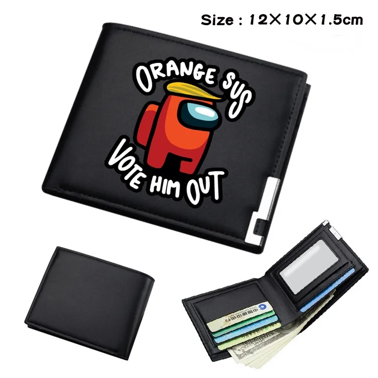 

Among Us Wallet Student Game Figure PU Folding Leather Short Wallet Card Case Coin Purse Portable Decoration Men and Women Gift