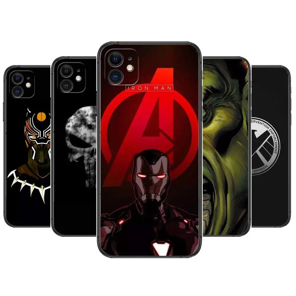 

Marvel logo hero Phone Cases For iphone 13 Pro Max case 12 11 Pro Max 8 PLUS 7PLUS 6S XR X XS 6 mini se mobile cell