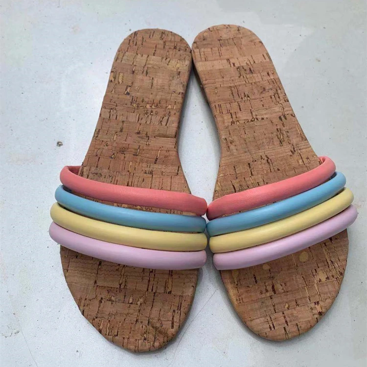 

2021 Fashion Flat Womens Slippers Outdoor Beach Ladies Shoes Weave Woman Slides Sandals Home Flip Flops Female Slipper