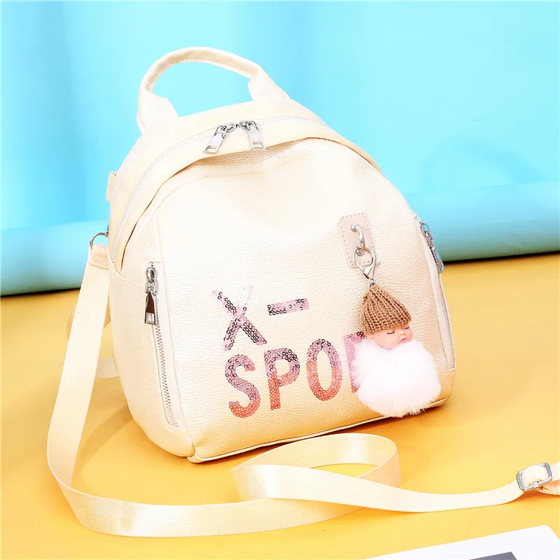 Модный женский мини-рюкзак из мягкой искусственной кожи Женский дорожный ранец